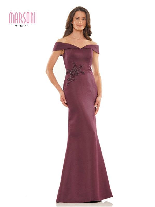 Marsoni Mother of the Bride Long Satin Dress 1003 - The Dress Outlet