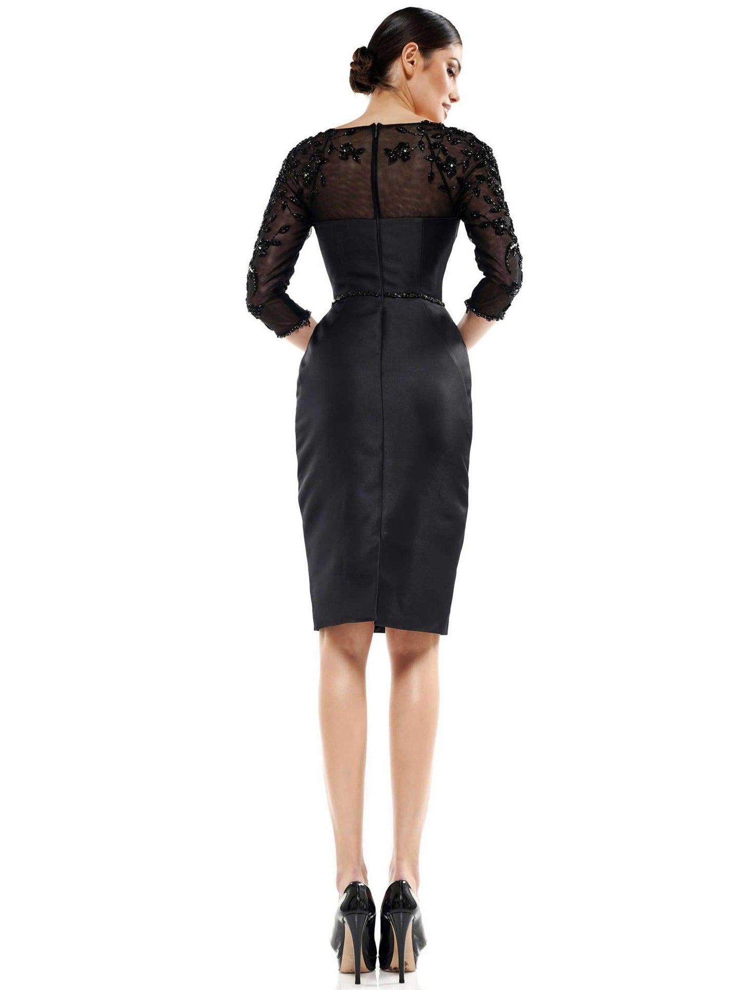 Marsoni Mother of the Bride Satin Short Dress 1061 - The Dress Outlet