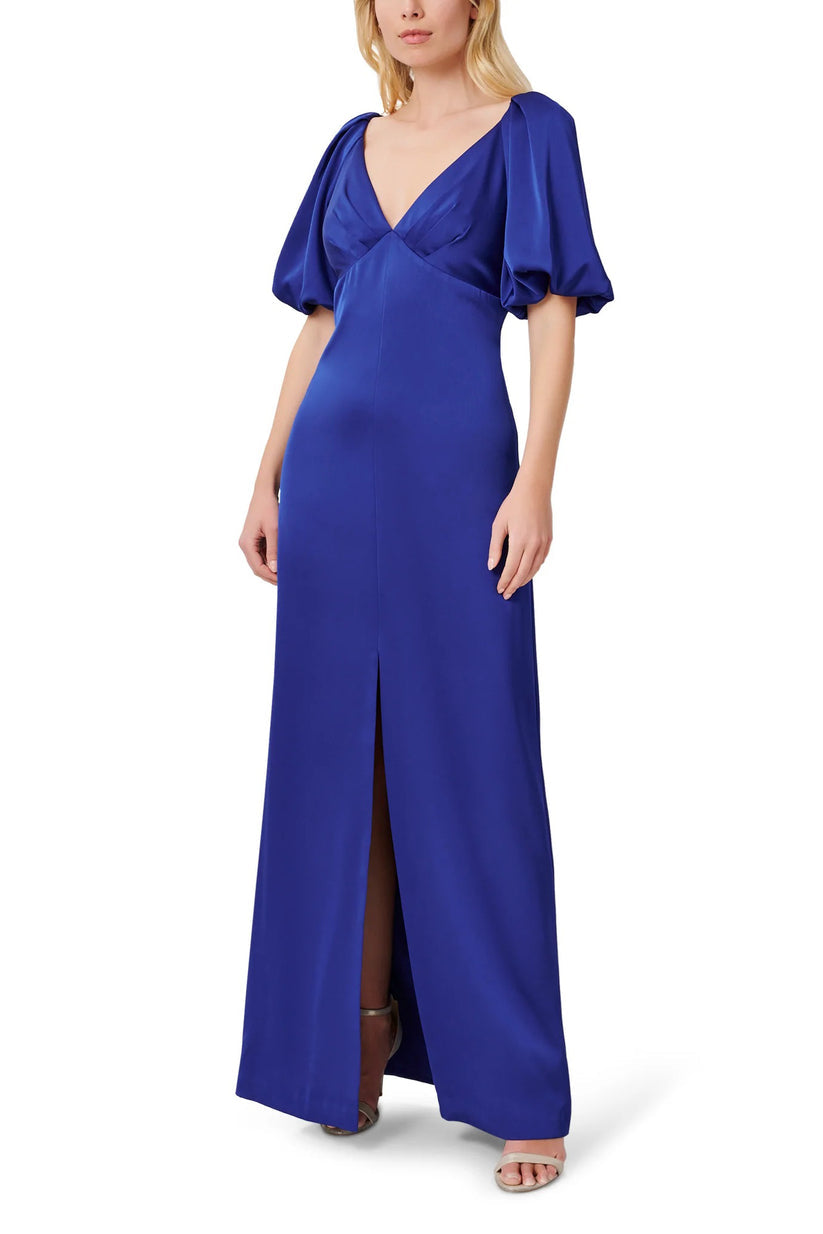 Formal Dresses Pleated Long Evening Slit Formal Dress Royal Sapphire