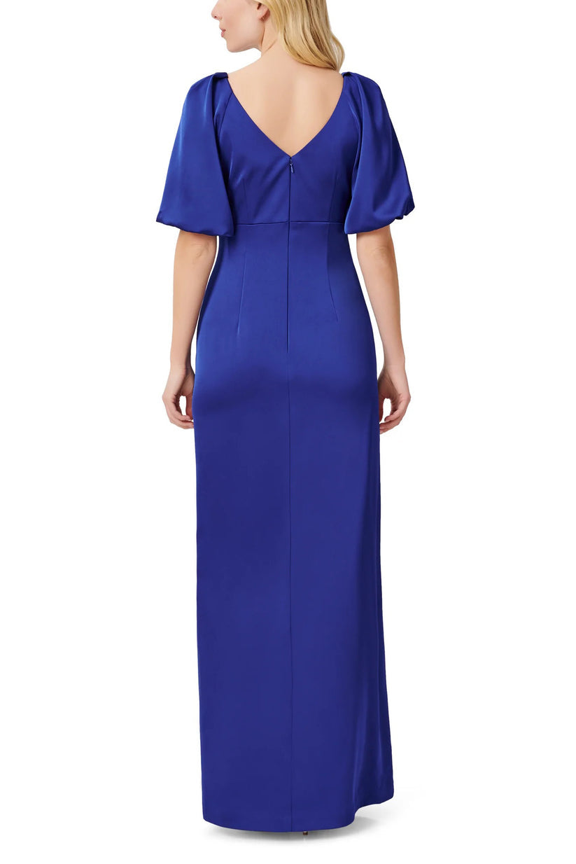 Formal Dresses Pleated Long Evening Slit Formal Dress Royal Sapphire