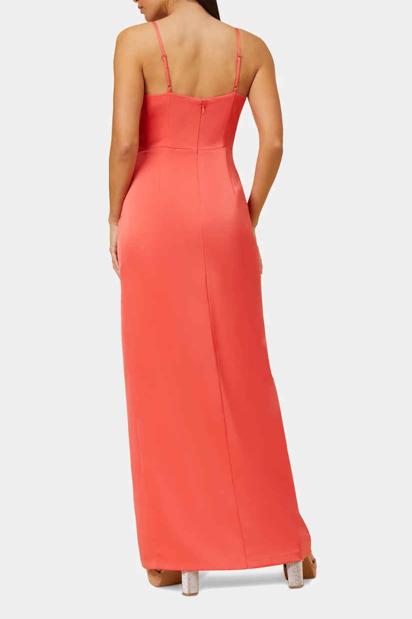 Prom Dresses Long Formal Fitted Slit Prom Dress Sugar Coral