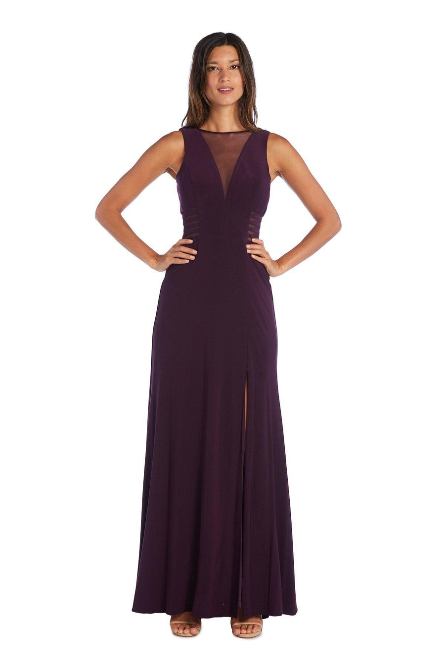 Morgan & Co Long Glitter Lace Formal Dress 12173 - The Dress Outlet