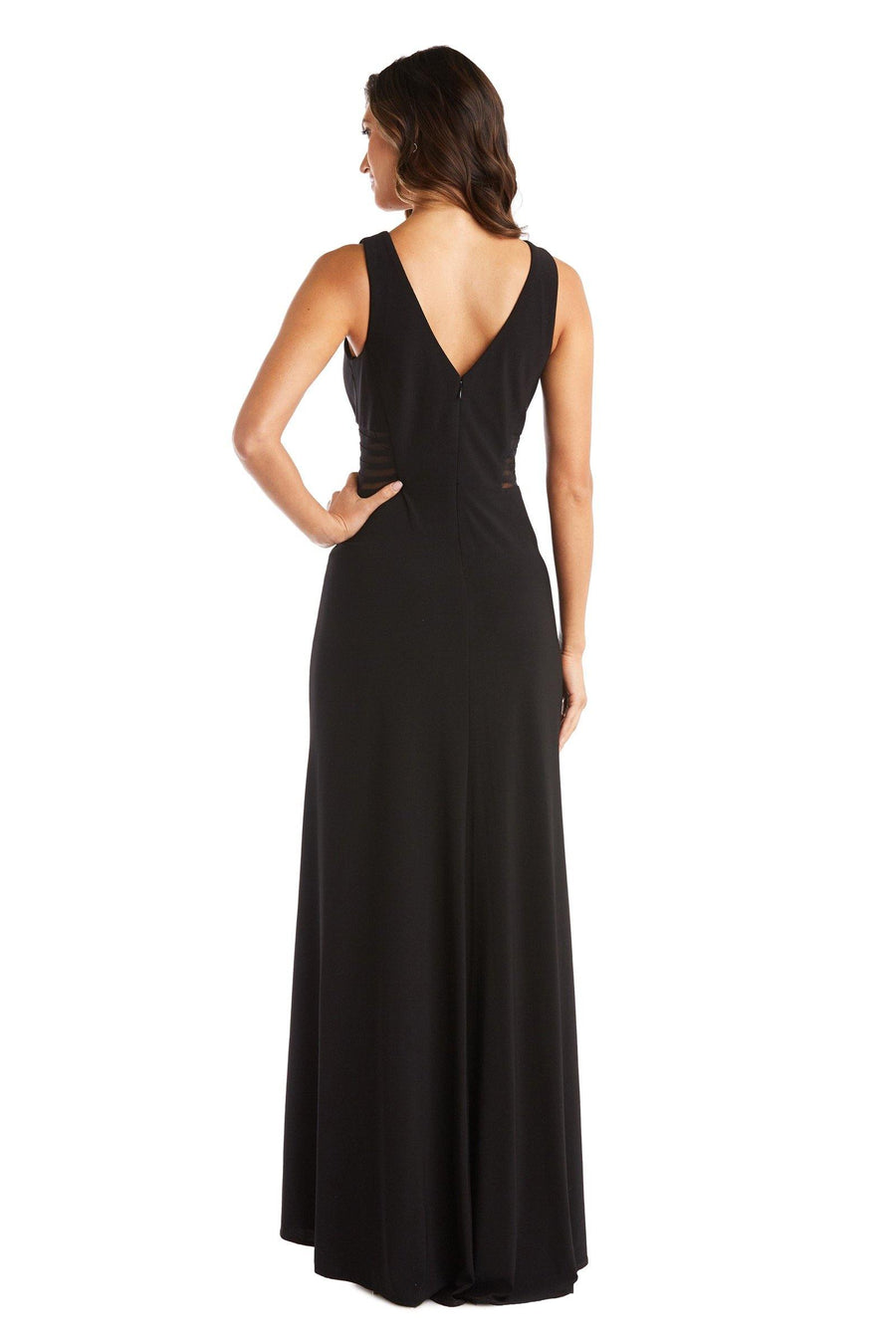 Morgan & Co Long Glitter Lace Formal Dress 12173 - The Dress Outlet