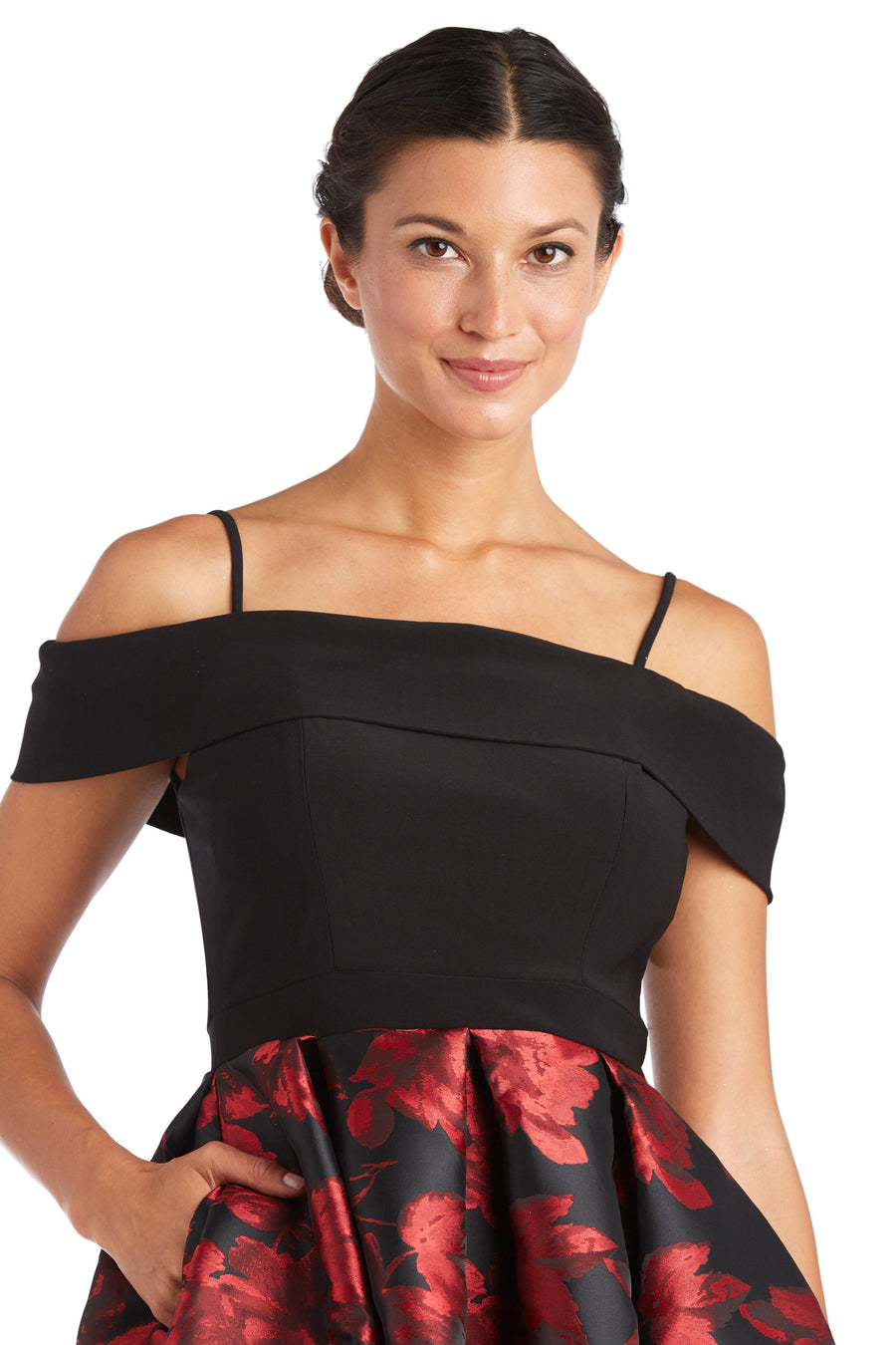 Morgan & Co Off Shoulder Short Dress 12554 - The Dress Outlet