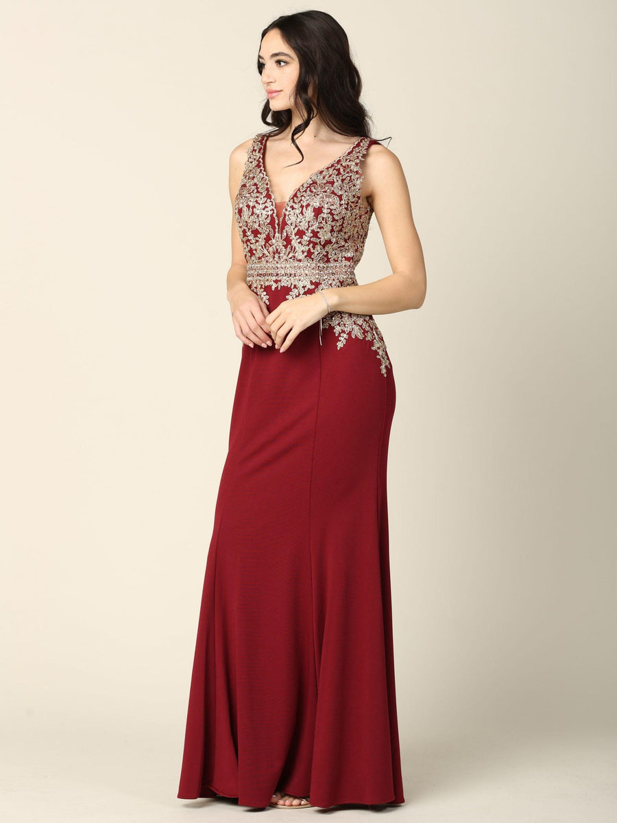 Mother of the Bride Long Formal Sleeveless Dress - The Dress Outlet