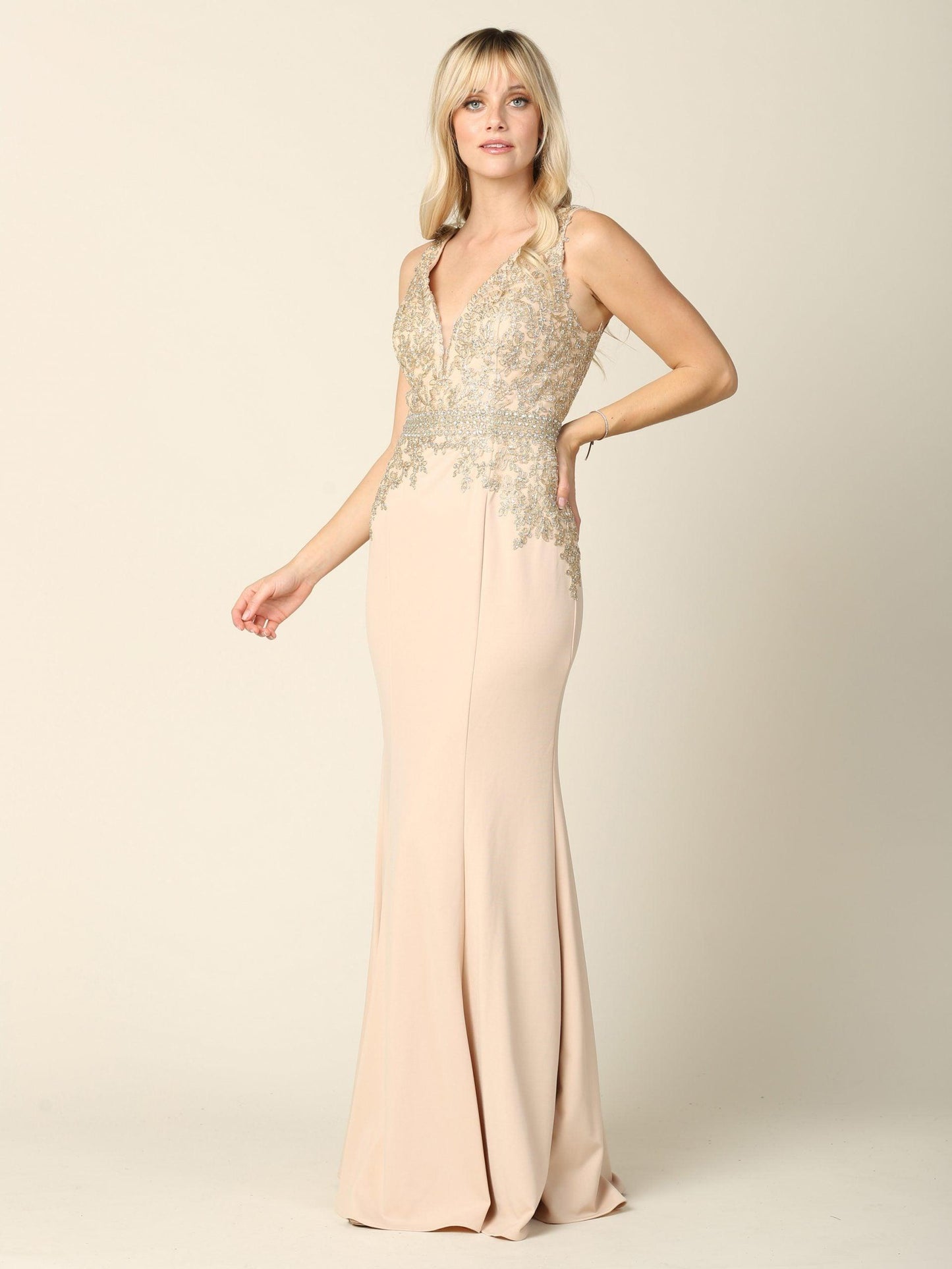 Mother of the Bride Long Formal Sleeveless Dress - The Dress Outlet