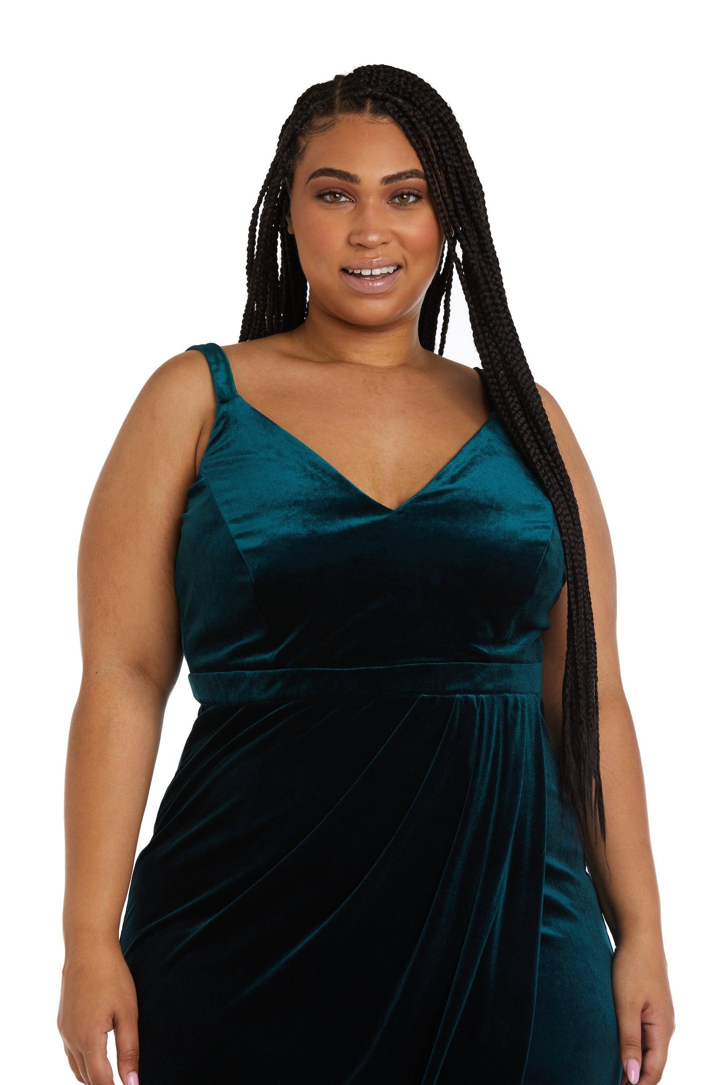 Nightway High Low Plus Size Velvet Dress 22115W - The Dress Outlet