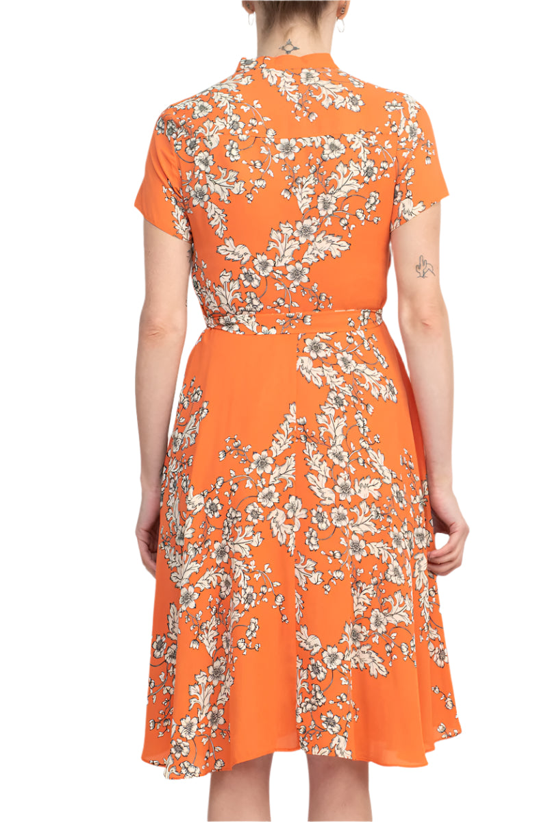 Cocktail Dresses Pleated Short Floral Print A Line Cocktail Dress Firestarter