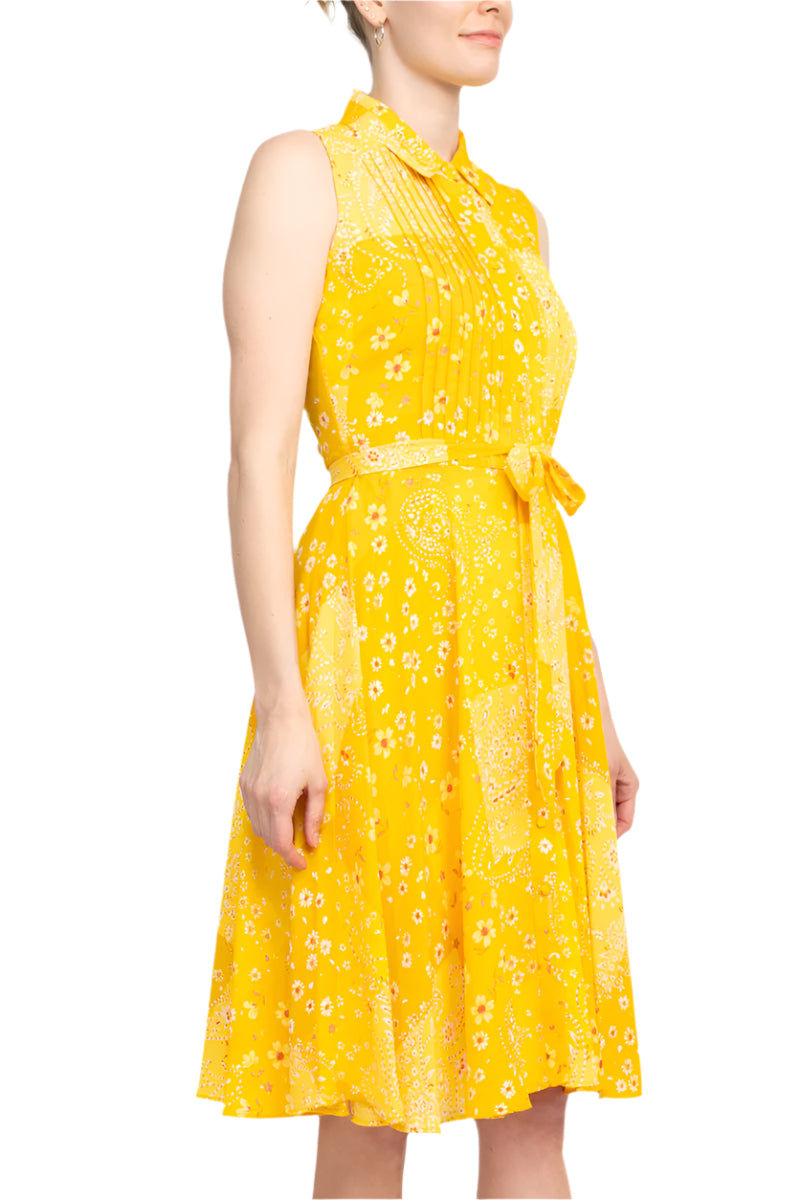 Cocktail Dresses A Line Short Printed Cocktail Dress Yellow