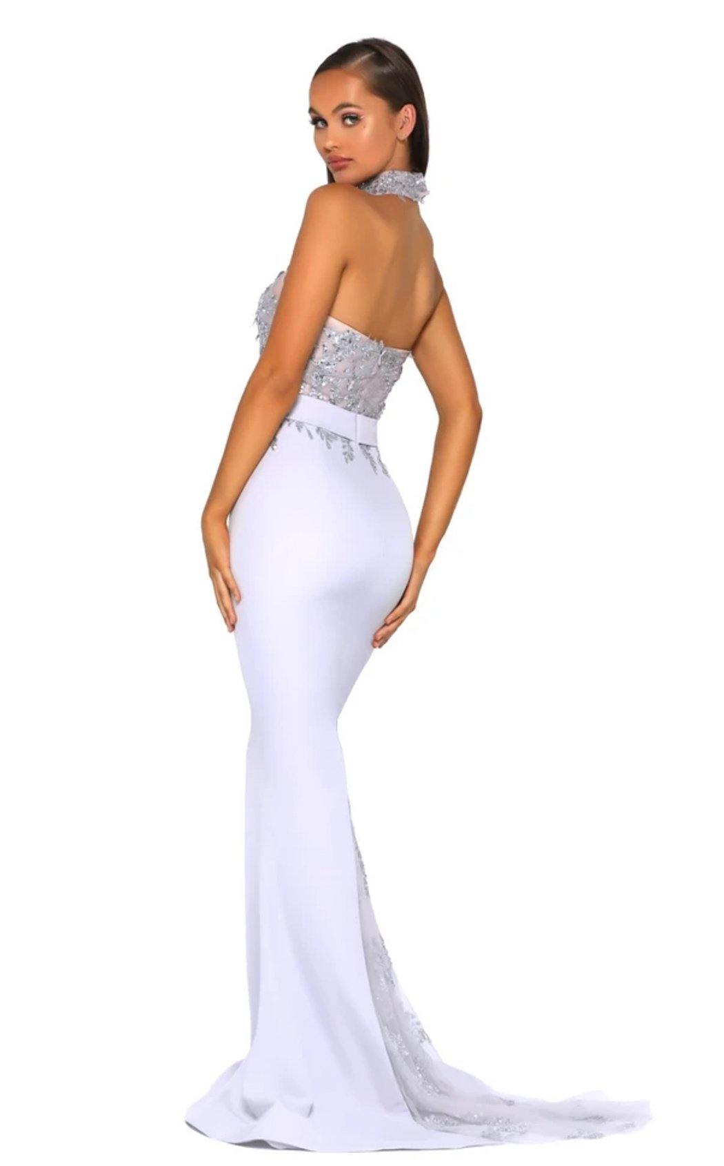 Portia And Scarlett Embroiderd Long Fitted Prom Dress PS5027 - The Dress Outlet