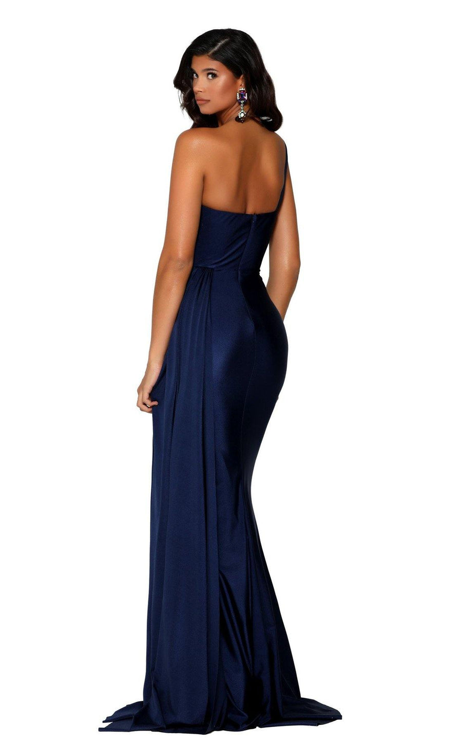 Portia and Scarlett  Long Single Shoulder Prom Dress PS6321 - The Dress Outlet