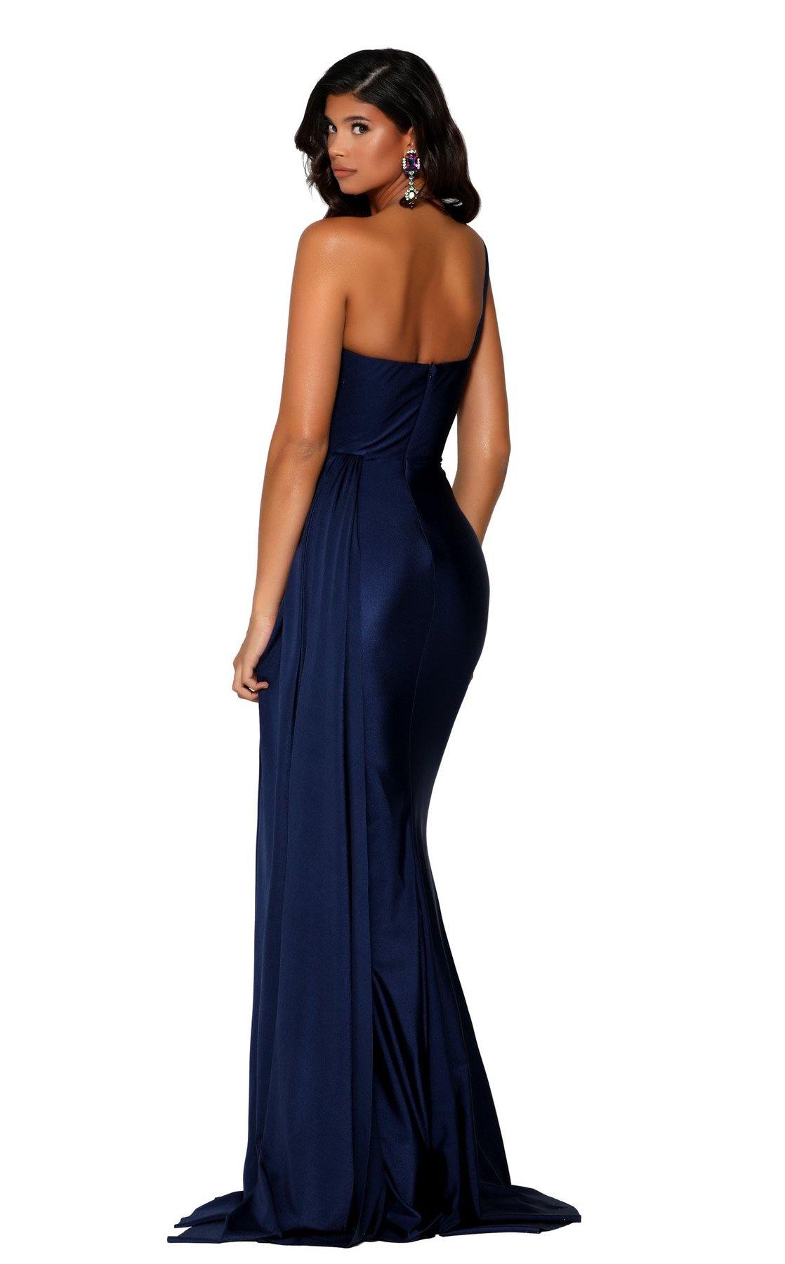 Portia and Scarlett  Long Single Shoulder Prom Dress PS6321 - The Dress Outlet