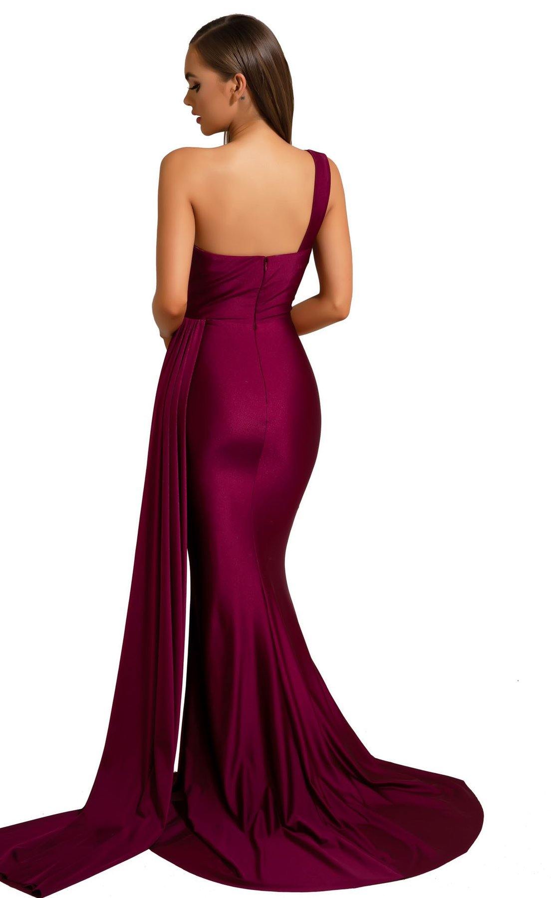 Portia and Scarlett  Long Single Shoulder Prom Dress PS6321 - The Dress Outlet