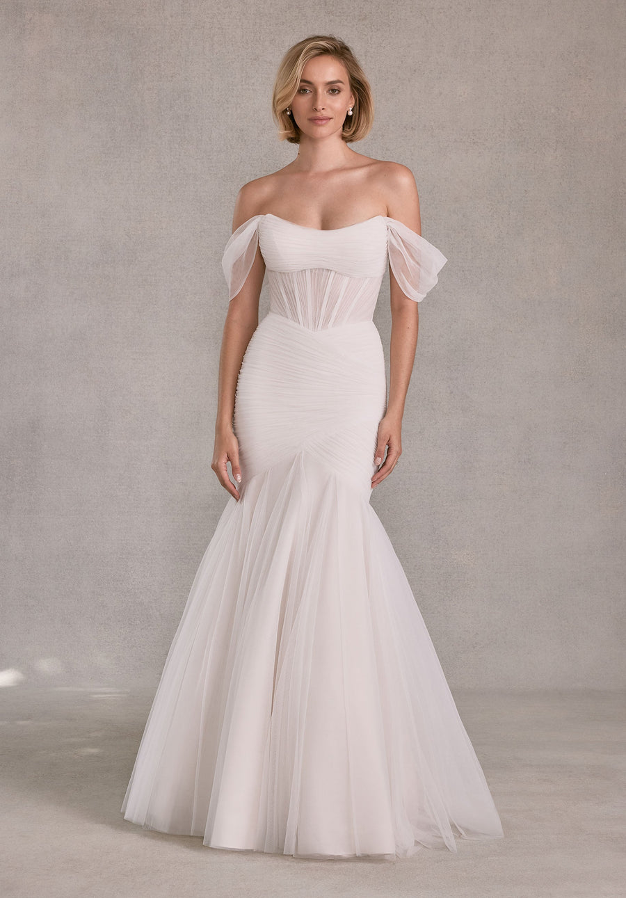 Wedding Dresses Simple Corset Long Mermaid Wedding Dress Ivory/Champagne/Honey