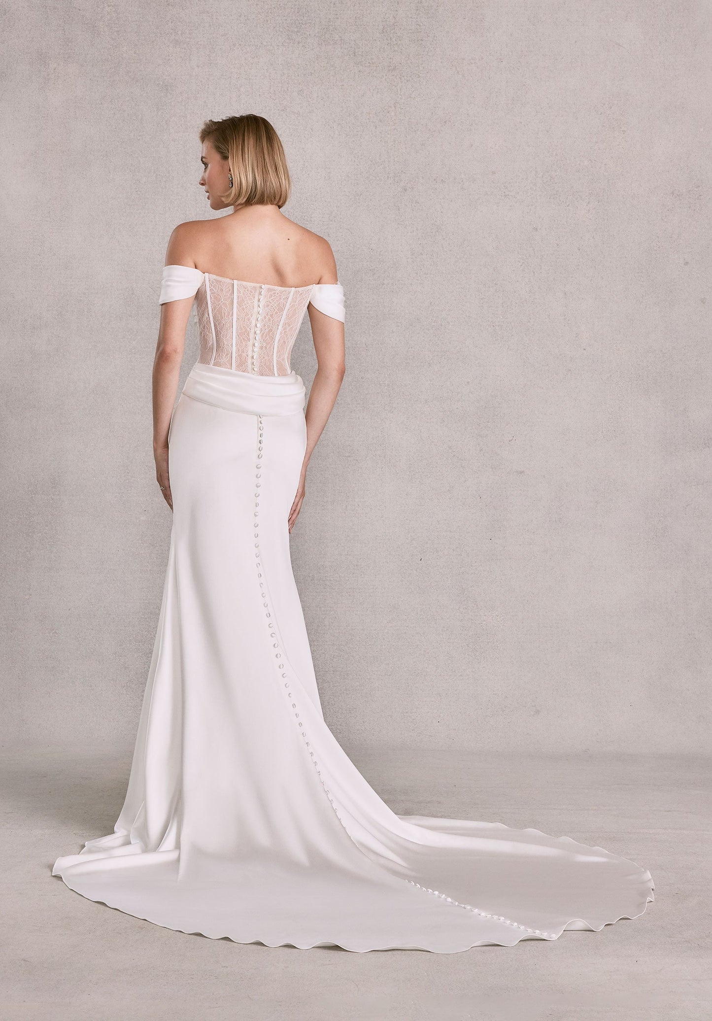 Wedding Dresses Simple Bridal Gown Slit Wedding Dress Ivory/Honey