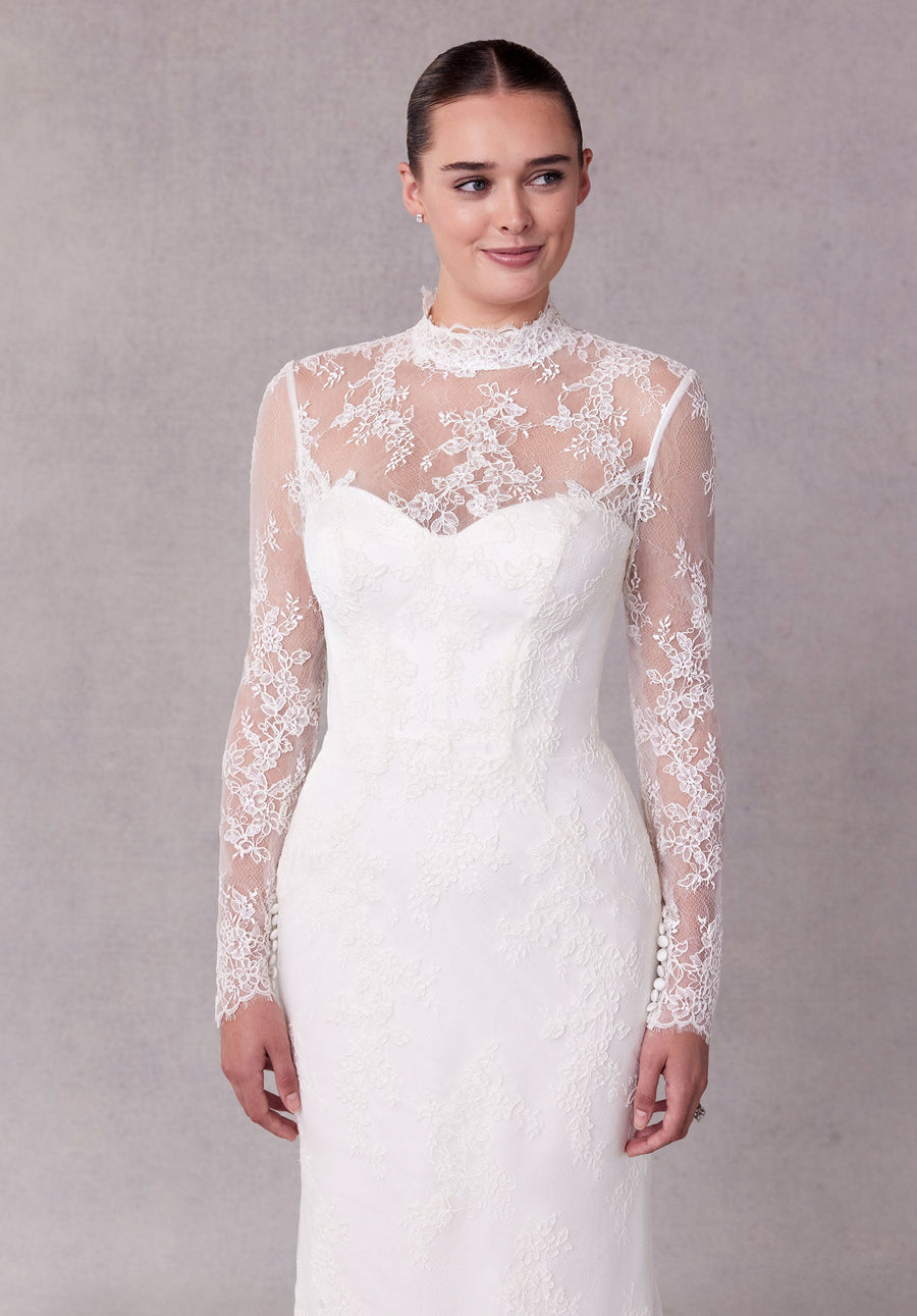 Wedding Dresses Long Sleeve Lace Wedding Dress Ivory