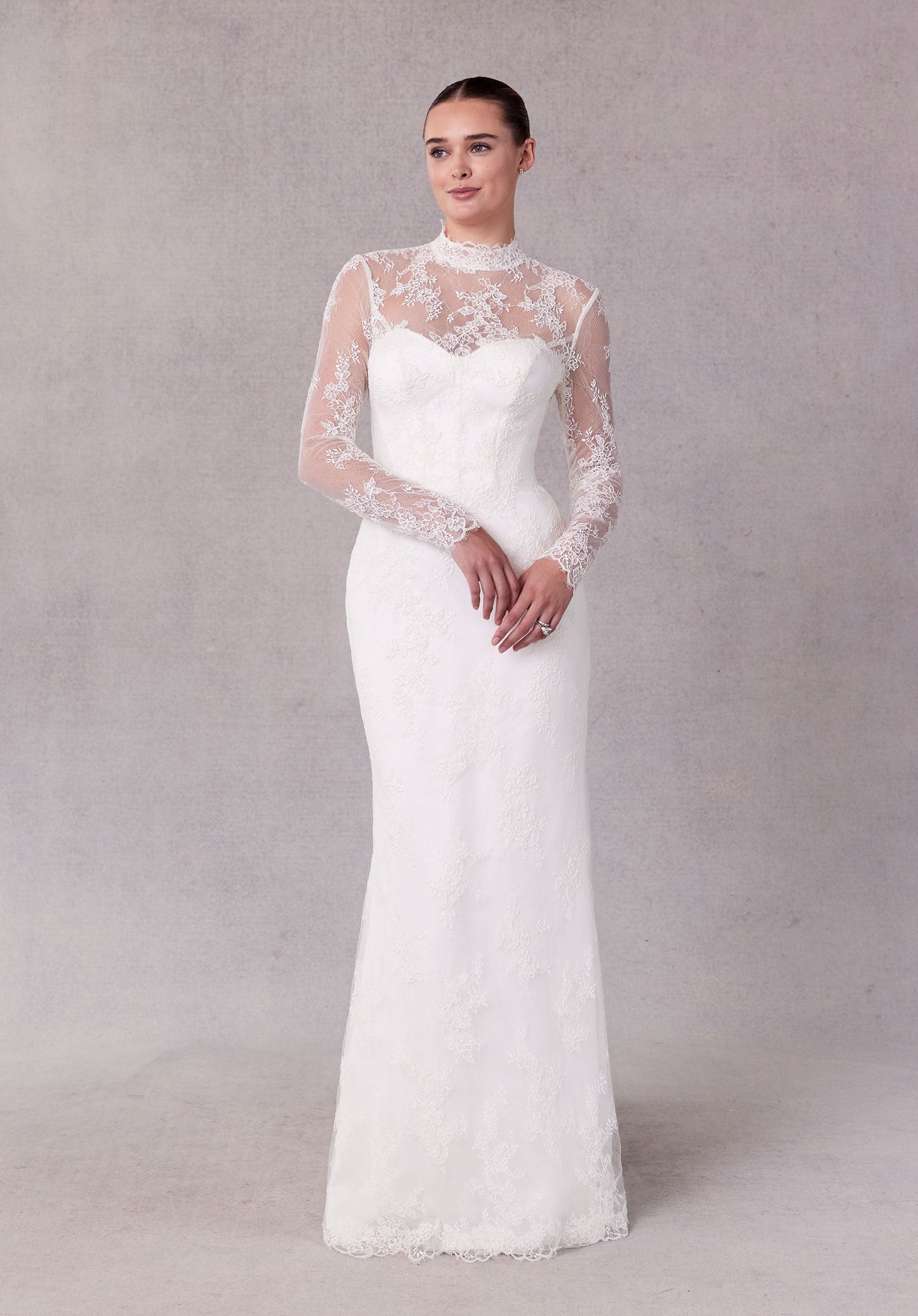 Wedding Dresses Long Sleeve Lace Wedding Dress Ivory