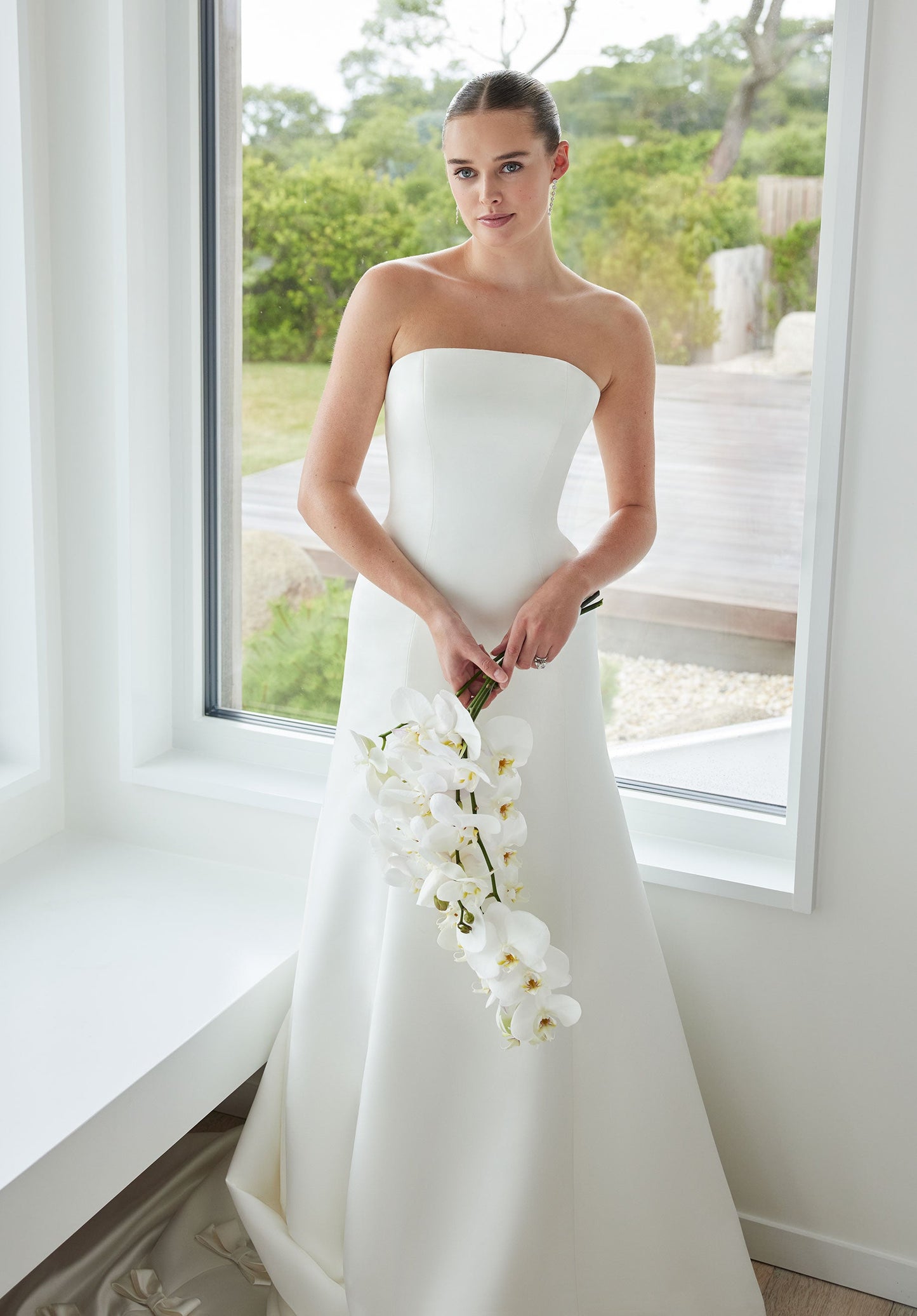 Wedding Dresses Simple Long Wedding Dress Ivory
