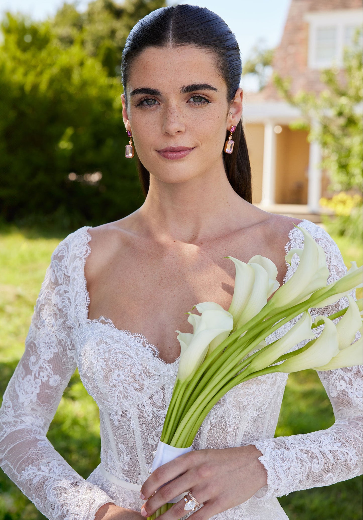 Wedding Dresses Long Ball Gown Lace Wedding Dress Ivory/Honey