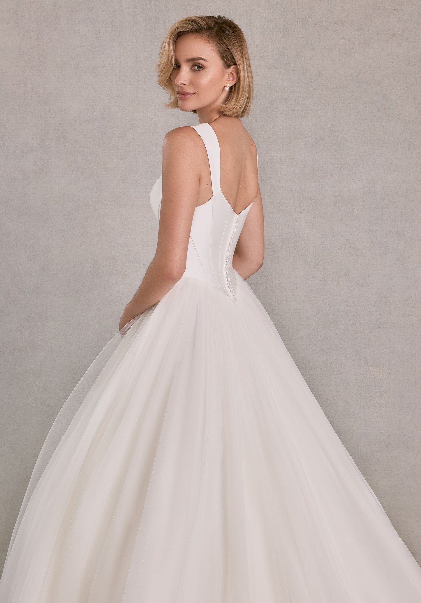 Wedding Dresses Simple Long Ball Gown Corset Wedding Dress Ivory