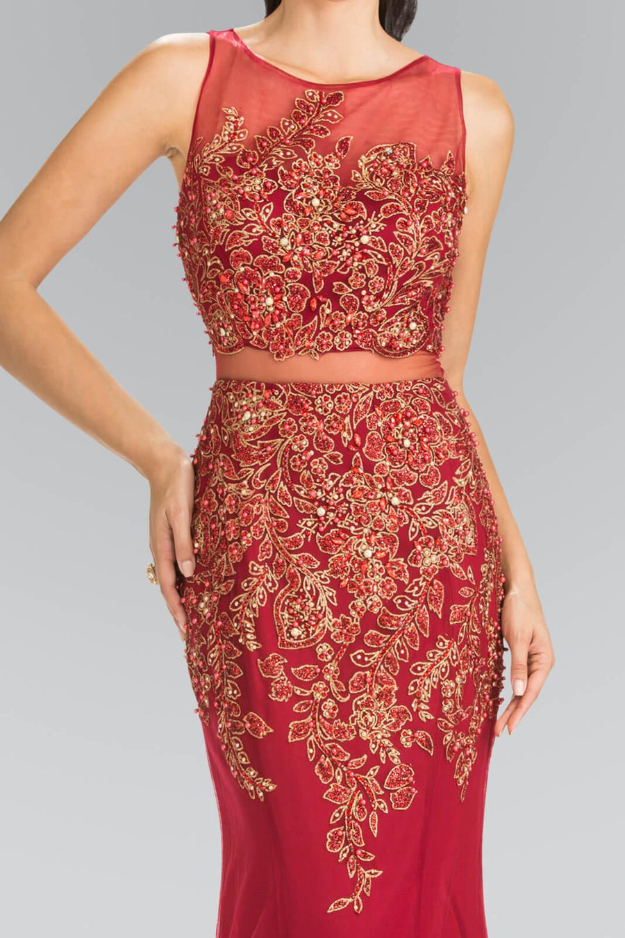 Prom Long Formal Dress Sleeveless Evening Gown - The Dress Outlet Elizabeth K