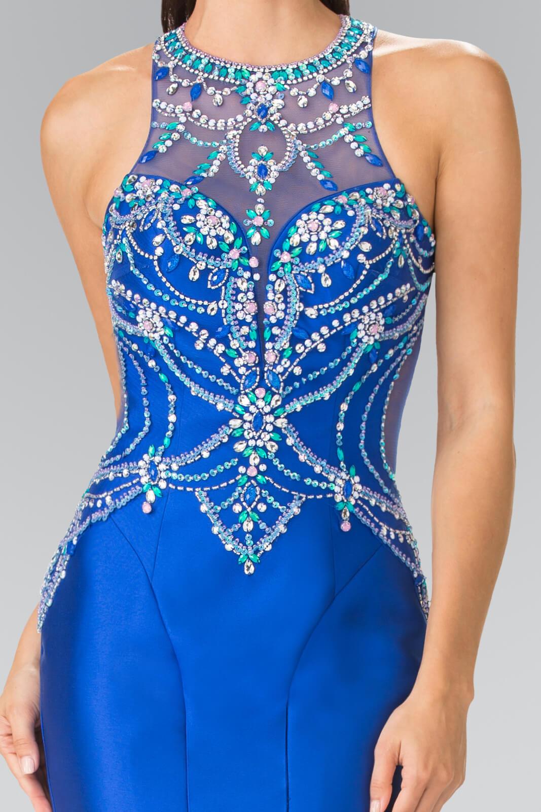 Prom Long Formal Halter Dress Mermaid Gown - The Dress Outlet Elizabeth K