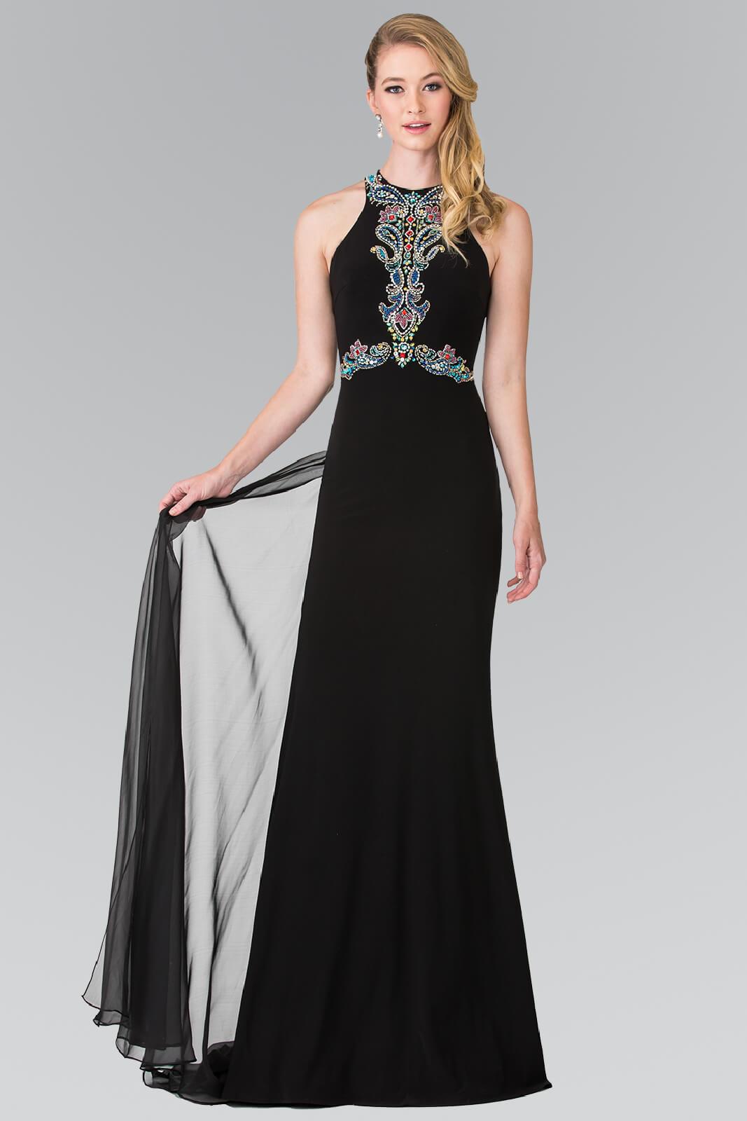 Prom Long Train Chiffon Evening Dress - The Dress Outlet Elizabeth K