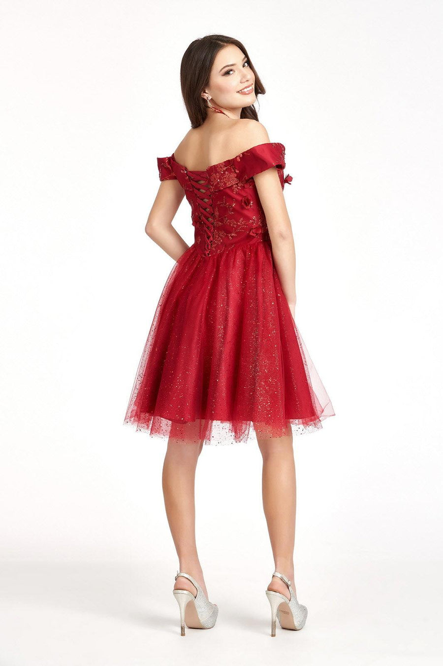 Prom Short Off Shoulder Homecoming Cocktail Dress - The Dress Outlet