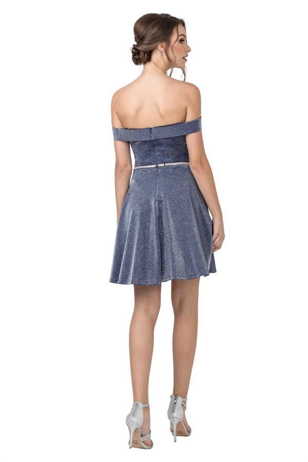 Prom Short Off Shoulder Homecoming Dress - The Dress Outlet