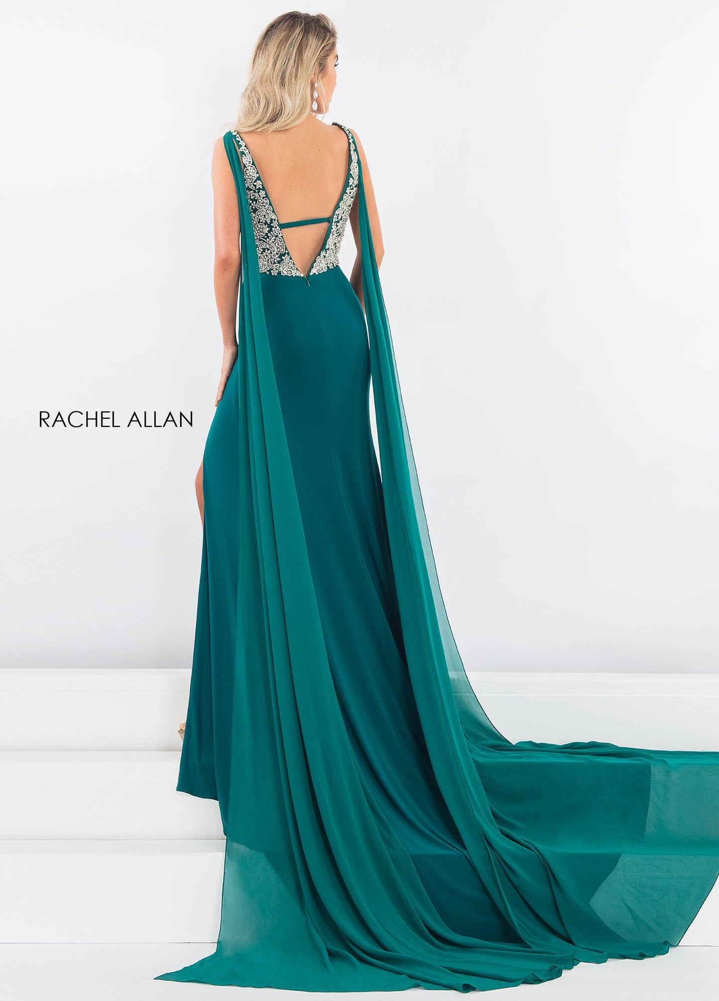 Rachel Allan Long Fitted Prom Dress - The Dress Outlet