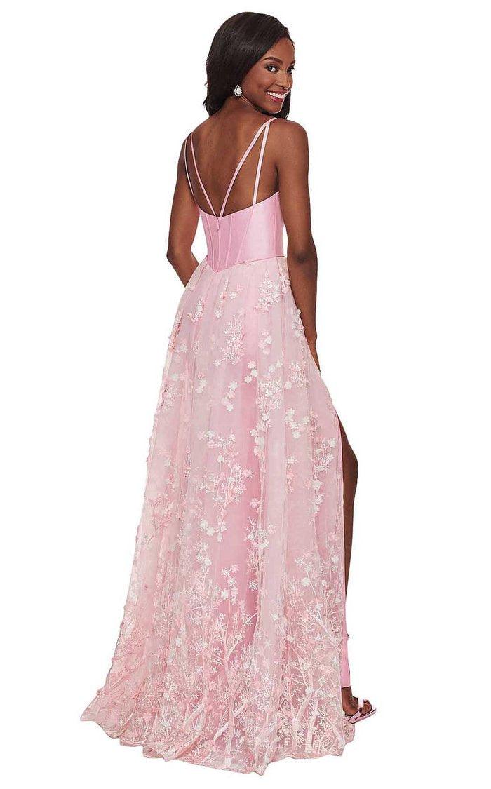 Rachel Allan Long Spaghetti Strap Prom Dress 6543 - The Dress Outlet