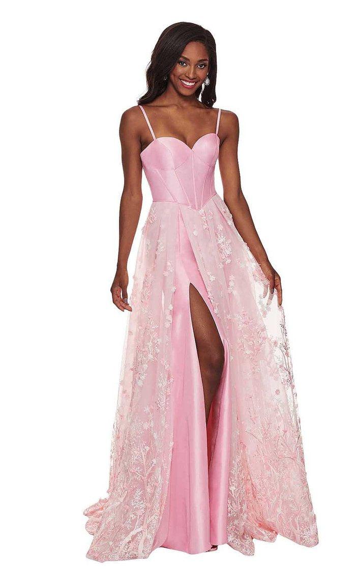 Rachel Allan Long Spaghetti Strap Prom Dress 6543 - The Dress Outlet