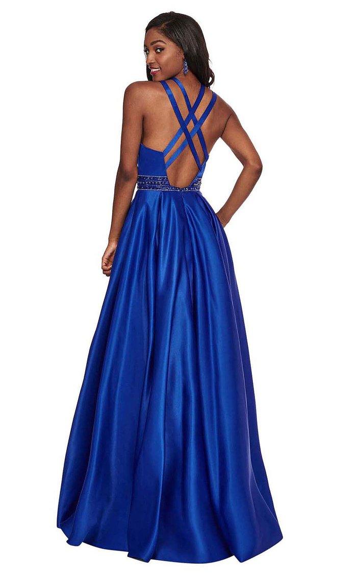 Rachel Allan Prom Long Halter Formal Dress 6464 - The Dress Outlet