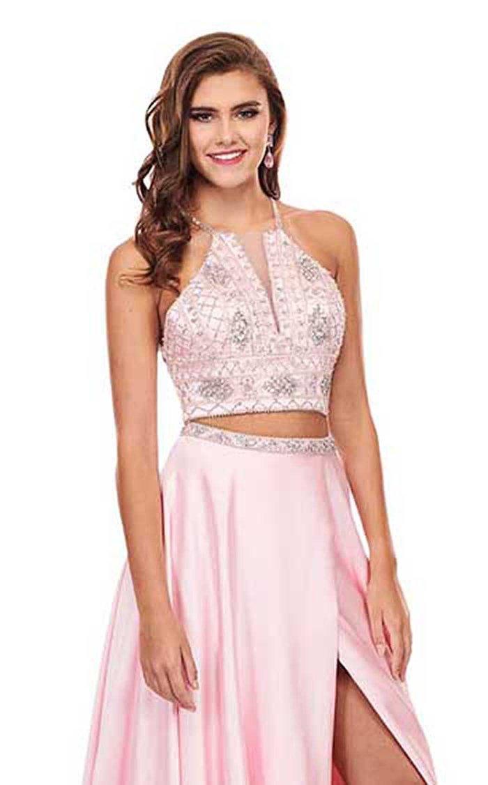 Rachel Allan Prom Long Halter Formal Dress 6497 - The Dress Outlet