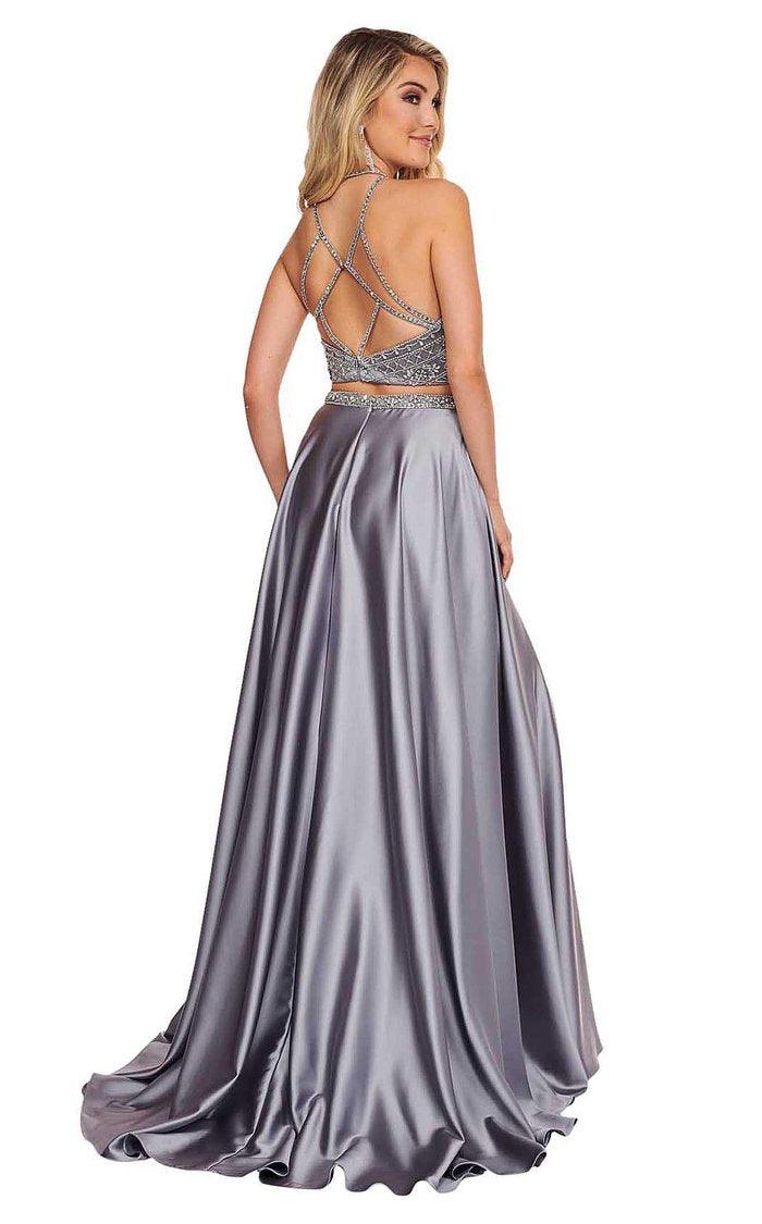 Rachel Allan Prom Long Halter Formal Dress 6497 - The Dress Outlet
