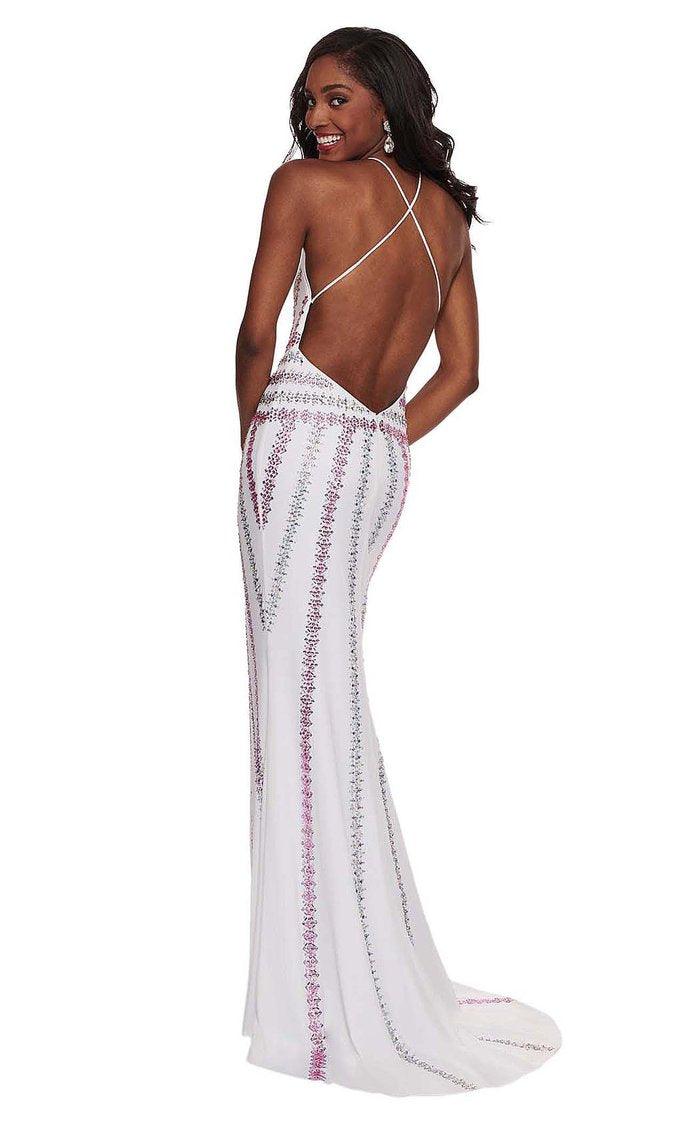 Rachel Allan Prom Long Halter Formal Dress 6575 - The Dress Outlet