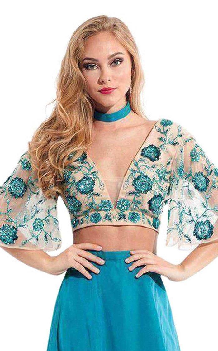 Rachel Allan Prom Long Two Piece Formal Dress 6157 - The Dress Outlet