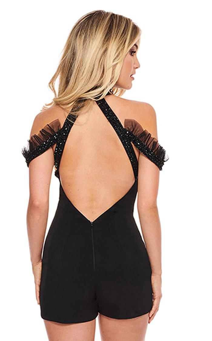 Rachel Allan Short Halter Homecoming Romper L1227 - The Dress Outlet