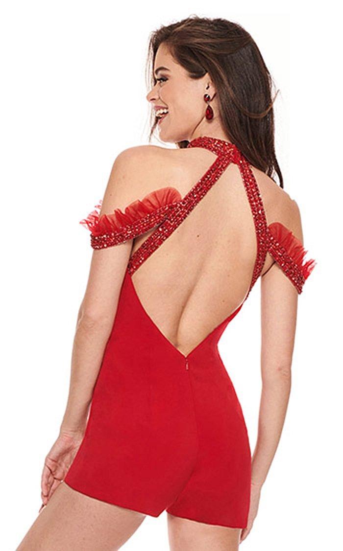 Rachel Allan Short Halter Homecoming Romper L1227 - The Dress Outlet