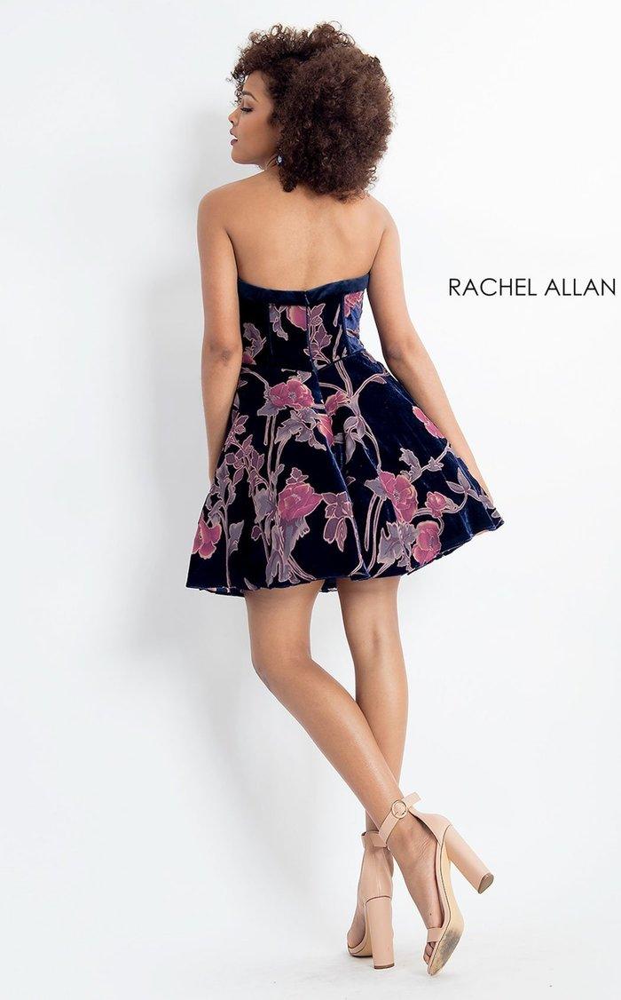 Rachel Allan Short Velvet Homecoming Dress 4616 - The Dress Outlet