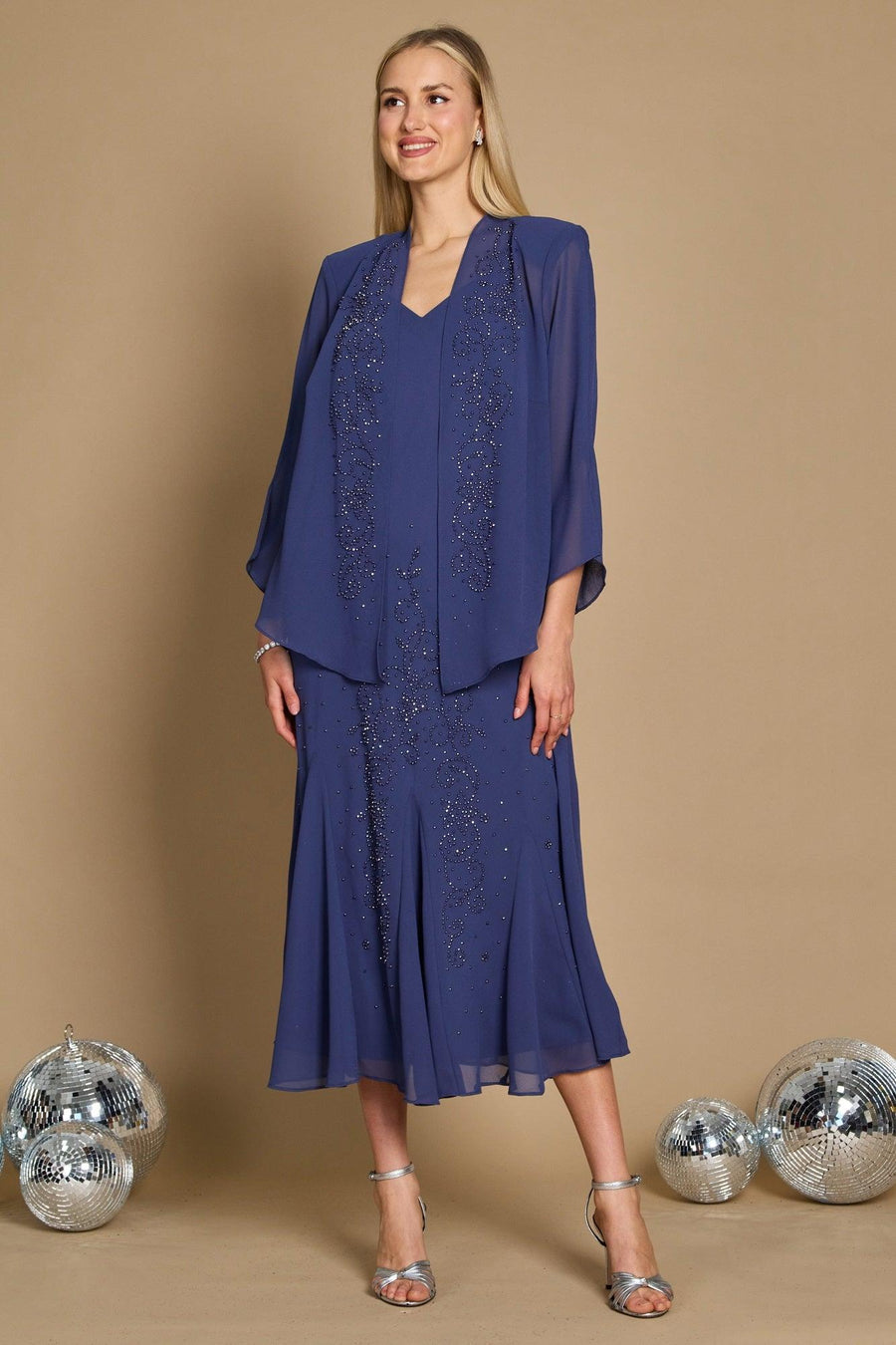 R&M Richards 058260 Long Formal Jacket Dress