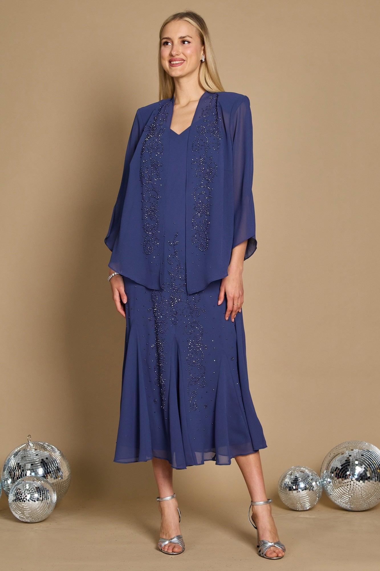 R&M Richards 058260 Long Formal Jacket Dress