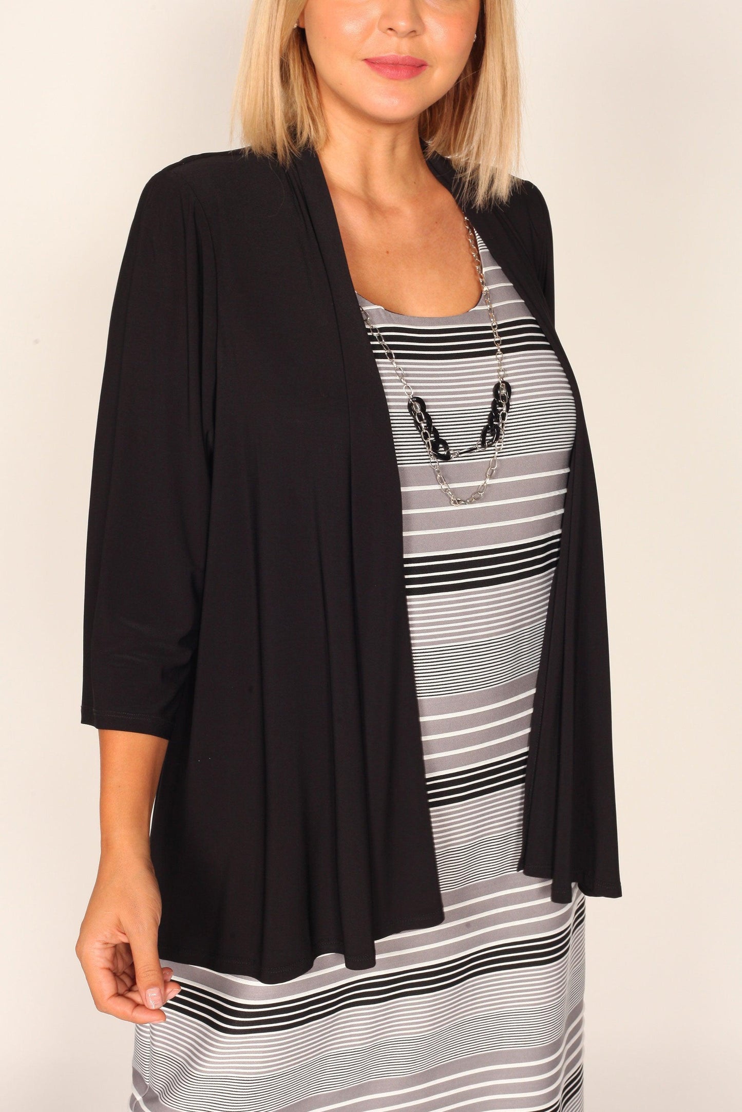 R&M Richards Plus Size Short Dress Black 1190W - The Dress Outlet