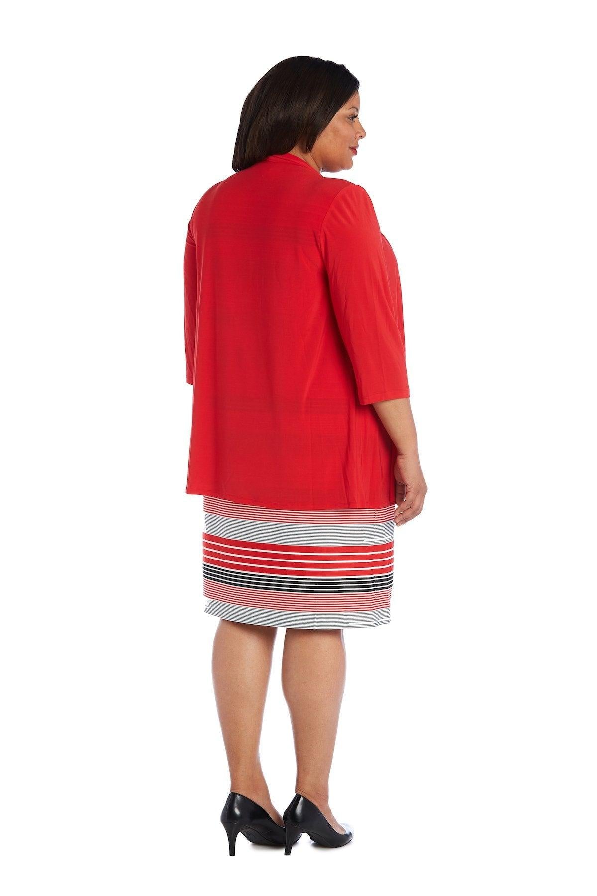 R&M Richards Plus Size Short Dress Black 1190W - The Dress Outlet