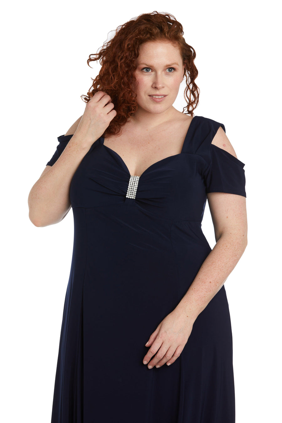 R&M Richards Long Plus Size Formal Evening Dress 1367W - The Dress Outlet