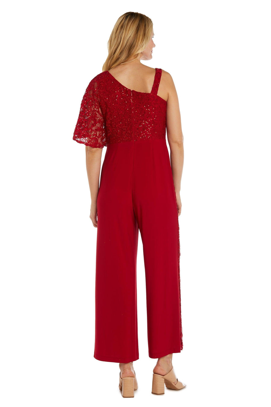R&M Richards Asymmetric Evening Jumpsuit 3556 - The Dress Outlet