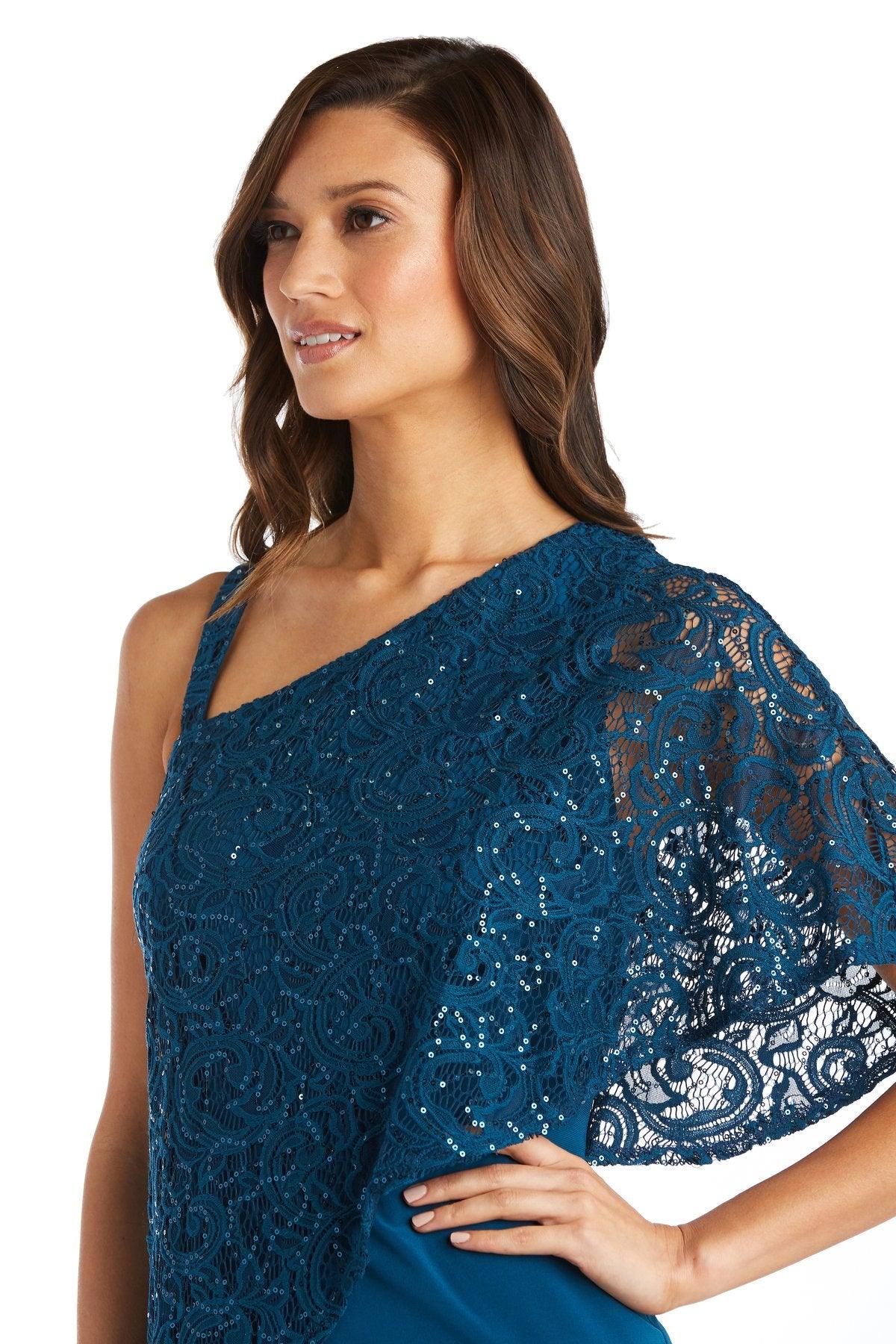 R&M Richards Asymmetric Evening Jumpsuit 3556 - The Dress Outlet