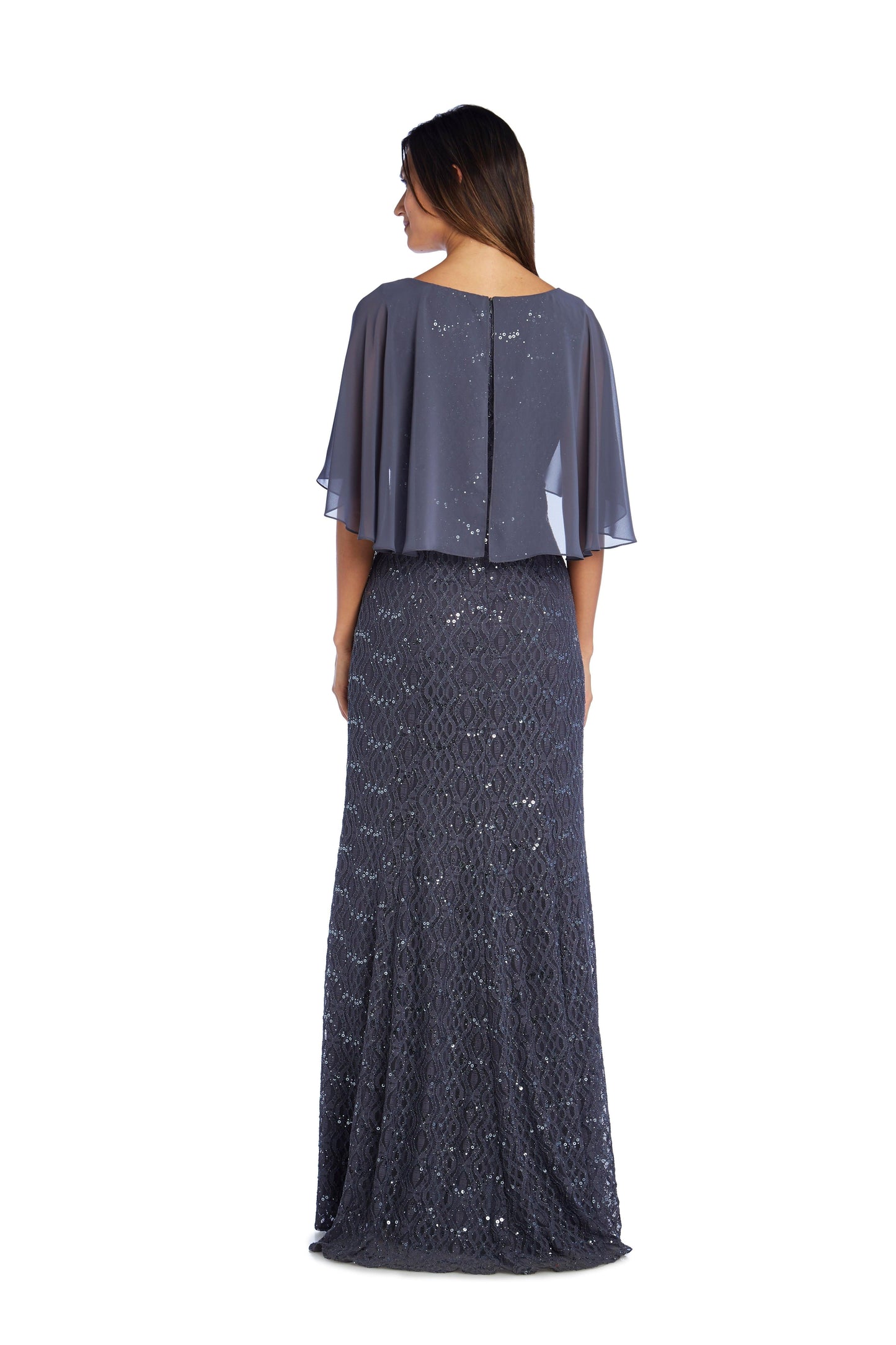 R&M Richards Long Mother of the Bride Lace Gown 5673 - The Dress Outlet