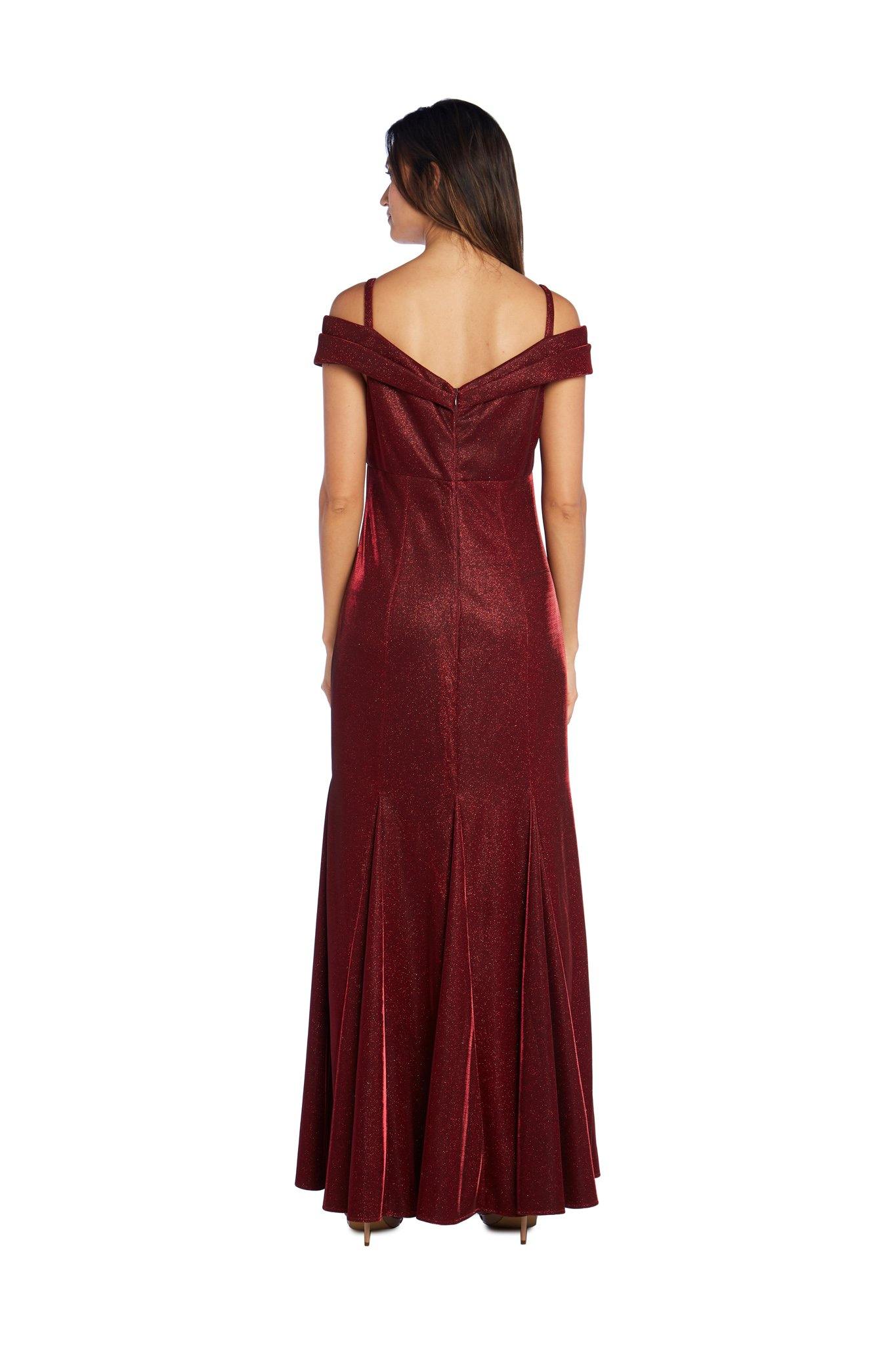 R&M Richards Evening Long Formal Metallic Dress 5759 - The Dress Outlet
