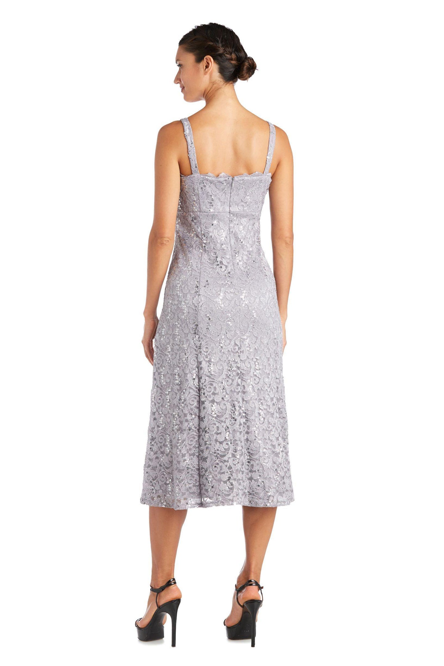 R&M Richards Long Formal Lace Jacket Dress 5924 - The Dress Outlet